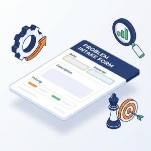 Problem Intake, فرم ثبت مسئله, تحلیل مسئله, تحلیل فرآیند, مستندسازی, مدیریت عملیات, بهبود مستمر, Agile BPM, تحلیل نیازمندی, فرم سازمانی