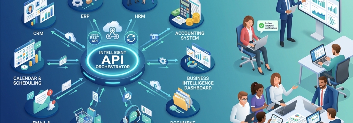 یکپارچه‌سازی نرم‌افزارهای تخصصی سازمان با API Orchestration و رضایت کاربران